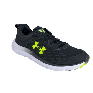 Under Armour Charged Assert 10 Mens Black/Neon Athletic Running Shoes Mens 10.5